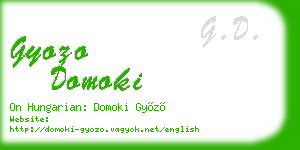 gyozo domoki business card