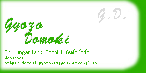 gyozo domoki business card